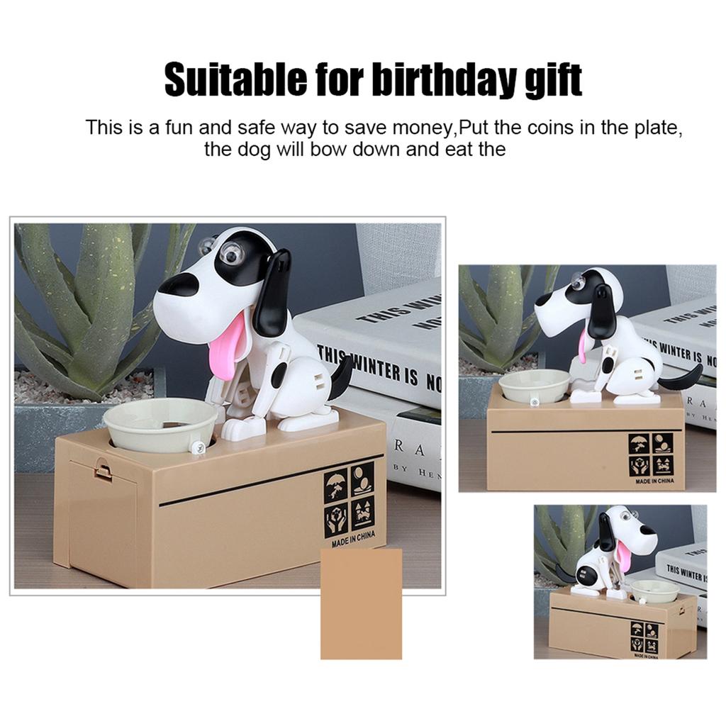 Инновационная электрическая мультяшная собака, едящая копилку, милый горшок, подарок на день рождения для детей