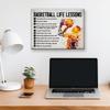 Hijie Basketball Poster Canvas Wall Art for Home Decor, pirational Canvas Print Painting, Basketball Gifts for Players and Lovers, 12x15 Inch