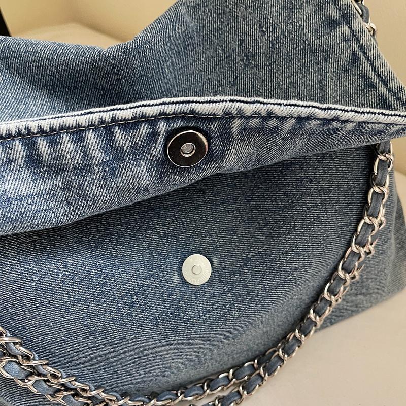 Джинсовая сумка Цепочки Сумка через плечо Женская сумка на плечо