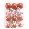 24Pcs 6cm Christmas Ball Ornaments Plastic Tree Decoration Pendant  Party Decoration
