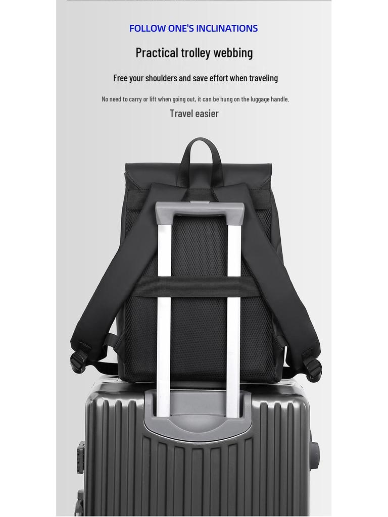 Мужской дорожный рюкзак для ноутбука большой вместимости: Повседневная мода для студентов и тех, кто ездит на работу