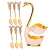 7pcs Zinc Alloy Coffee Spoon Set Gold Tea Spoon Set Dessert Spoons Spoon Fork Set  For Fruit