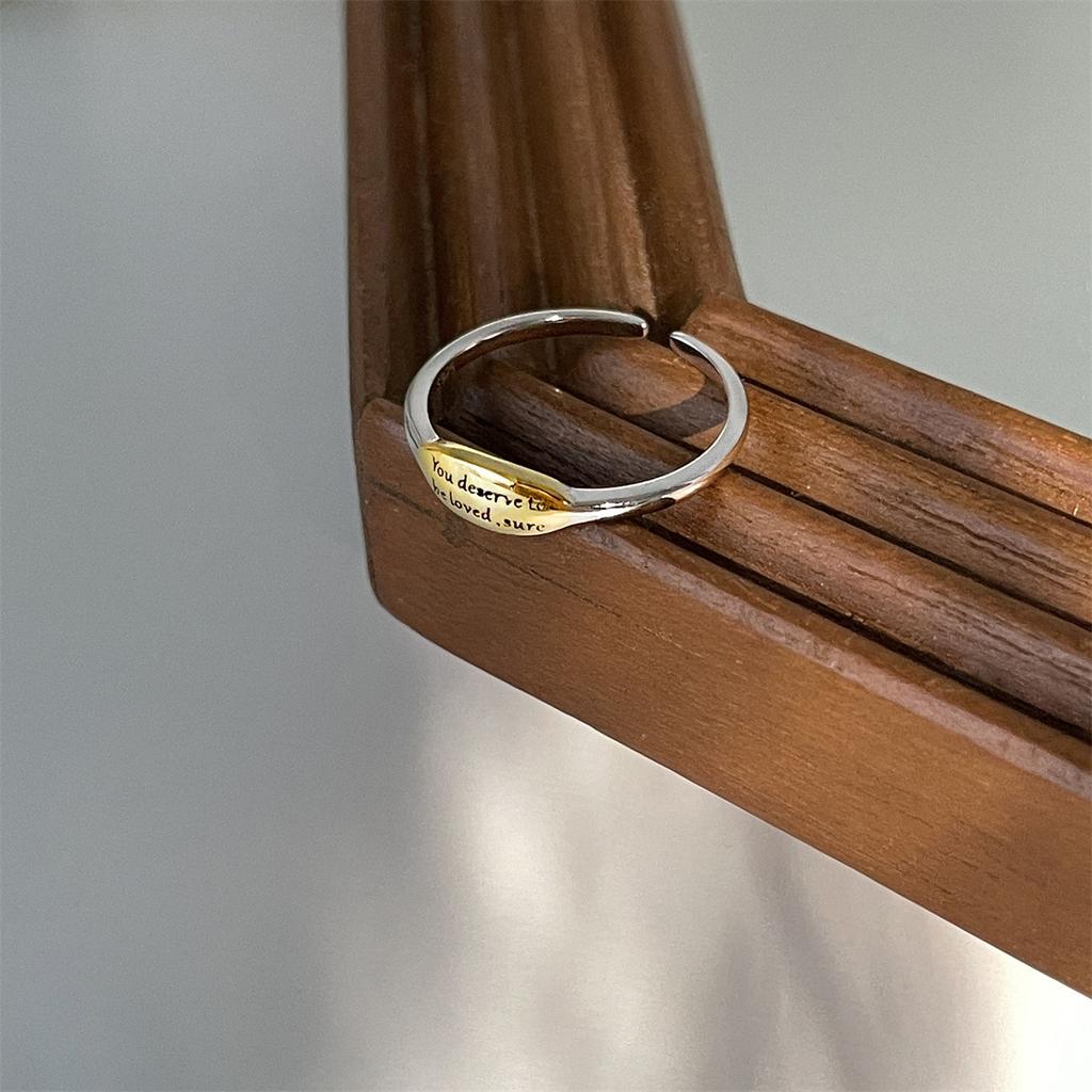 Кольцо с английскими буквами, контрастного цвета, из стерлингового серебра 925 пробы, простое ретро-кольцо с надписью «ins», модное новое модное кольцо с надписью «ins»