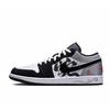 Air Jordan 1 Нескользящие Устойчивые к истиранию Низкие Винтажные Баскетбольные Кроссовки Унисекс Черные HF3148-106(Команда352-)