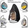 Oxford Cloth Egg Chair Cover with Zipper Heavy Duty Wicker Egg Swing Chair Covers Windproof Waterproof Hanging Chair Cover
