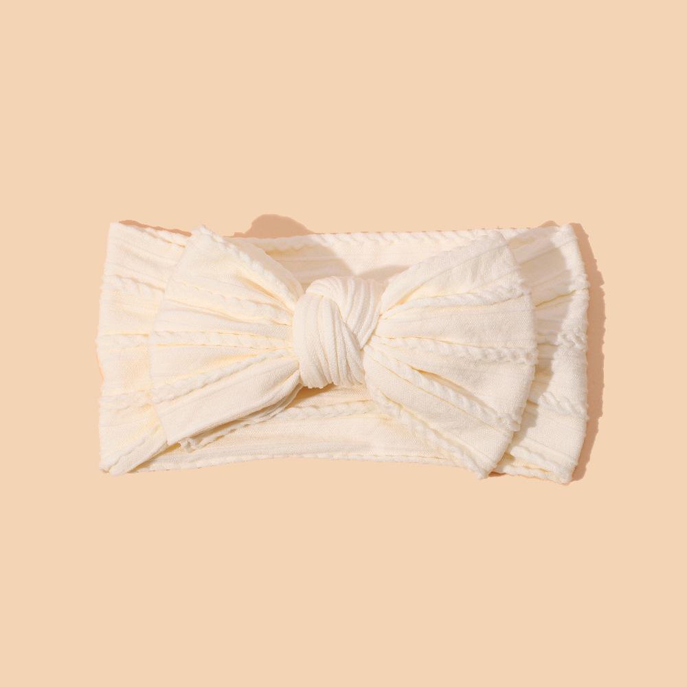 Европейская и американская детская двухслойная повязка на голову с бантом - Мягкий нейлон, защита родничка младенца