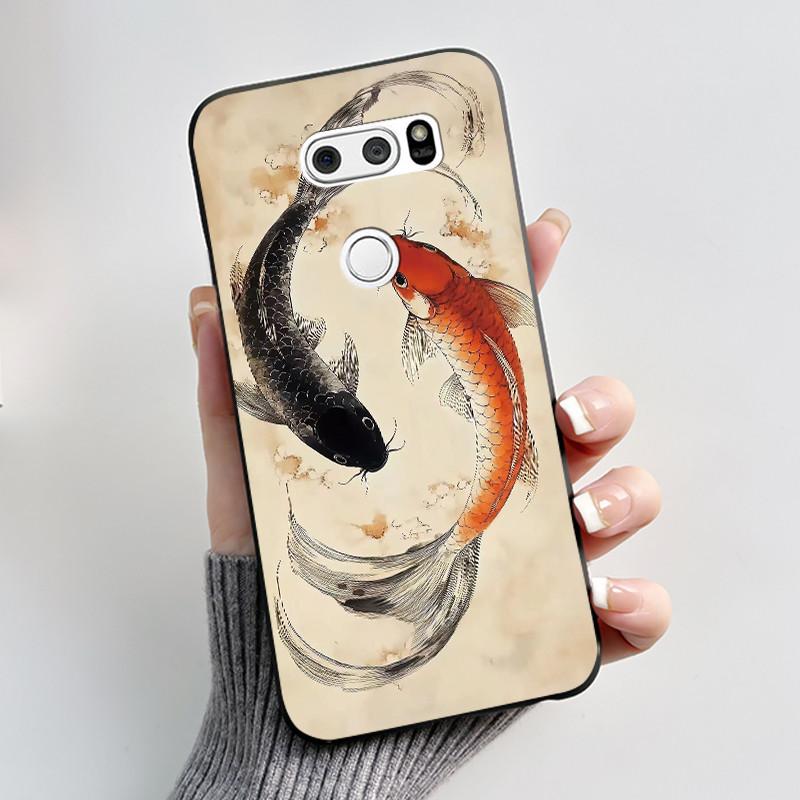 Чехол для LG V30 V30+ V30S V30S+ V35 V35+ ThinQ Тонкий Мягкий Черный Силиконовый Чехол Эстетичный Роскошный Милый Крутой Задняя Крышка для Мальчиков Девочек