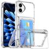 Подходит для iPhone16 Прозрачный чехол для телефона с карманом для карт Apple 15 Набор пивных крышек 14 ProMax Защитный чехол-кошелек