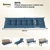 Sun Lounger Cushion, Memory Foam Patio Chair Cushion with Ties, Outdoor Seat Pad Fits 190 x 60 cm Lounger, Blue