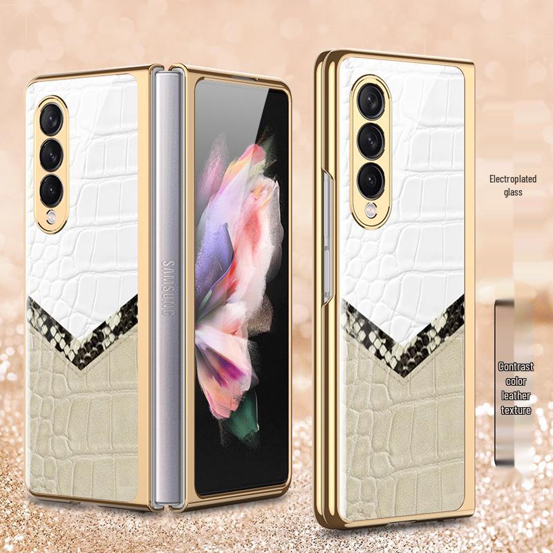 Электроplated флип-кейс для Samsung Z Fold3: Прочный, Персонализированный, Комплексный, Защита от падений