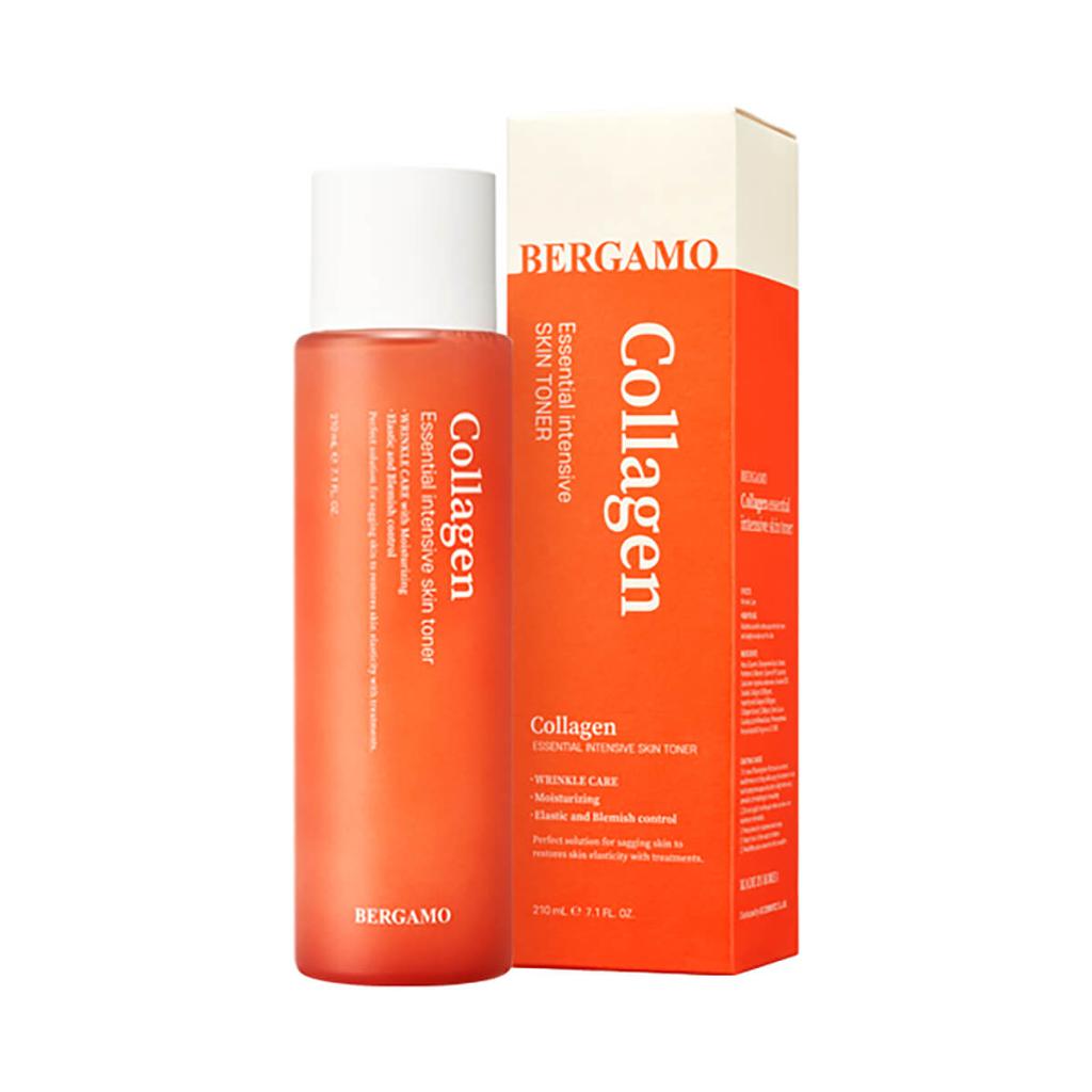 Bergamo COLLAGEN ESSENTIAL INTENSIVE TONER 210 мл - Антивозрастной тонер для лица с коллагеном COLOURS COLLAGEN