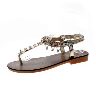 Элегантные шлепанцы, сандалии, женские, плоские, для отдыха на море, бохо, римские женские, изысканные сандалии, женская повседневная пляжная обувь