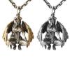 Готическое ожерелье-подвеска Ангел Дьявол Цепочка на ключицу Простое колье Парная цепочка для свитера Ювелирные изделия для женщин и мужчин