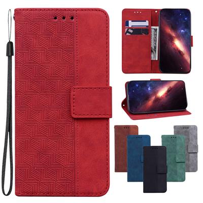 Чехол из геометрической тисненой кожи для OnePlus Nord 4/Nord N30 SE N20 SE/Nord 2T с подставкой, отделениями для карт, чехлом-книжкой, кобурой для OnePlus 11/Nord N20