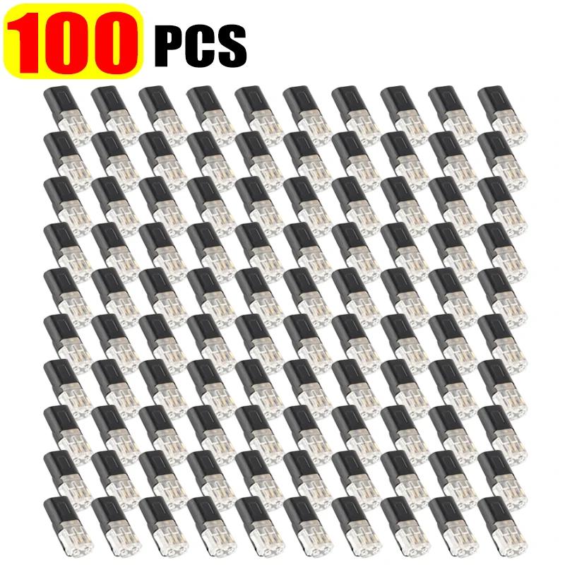 100/1PC Double Wire Plug-in Connectors with Locking Buckle Car Wire 2 Way Terminal Block Waterproof Quick Connector Cable Clamps