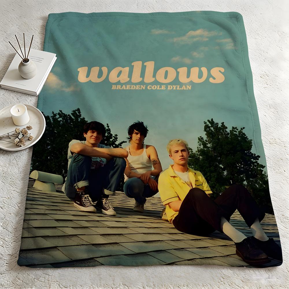 Музыкальный W-Wallows-S Теплое Мягкое Фланелевое Одеяло, Многоцелевое Для Дивана Кровати Кемпинга Путешествий Дремоты