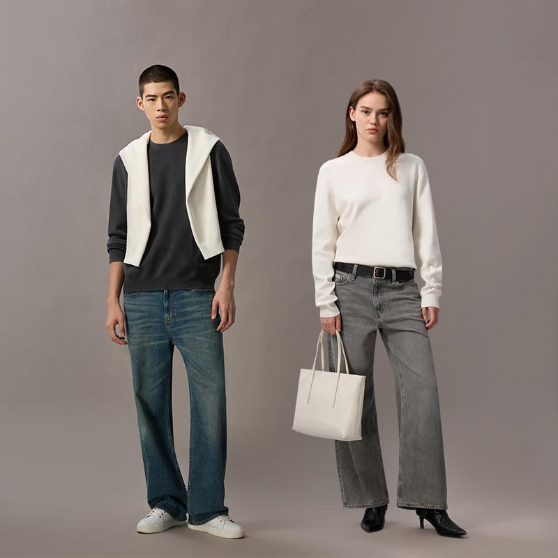Calvin Klein Knitwear Unisex Crew Neck Moderate Base Layer 4LD374G