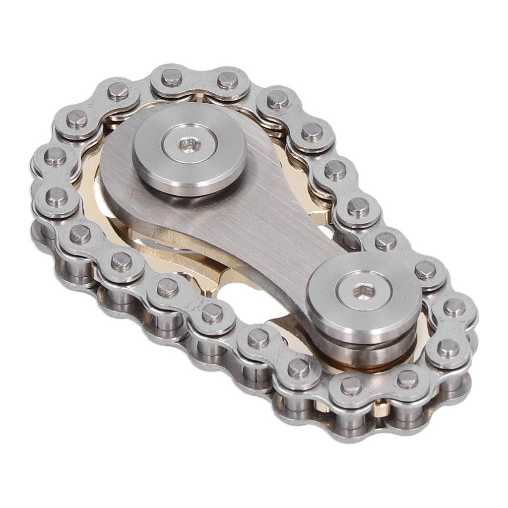 Stainless Steel Fidget Sprocket Toy Children Gears Linkage Bike Chain Toy for ADHDPlating Base