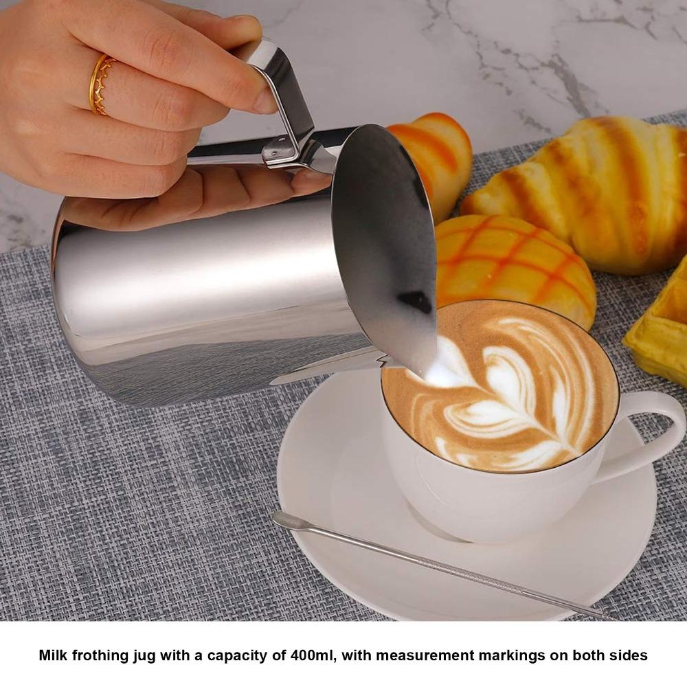 Pointed Spout Frothing Pitcher Stainless Steel Frothing Jug Frothing Cup Milk Steaming