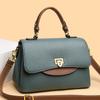 Luxury Leather Women's Shoulder Crossbody Bag Monochromatic Bags Feminine Messenger Bag