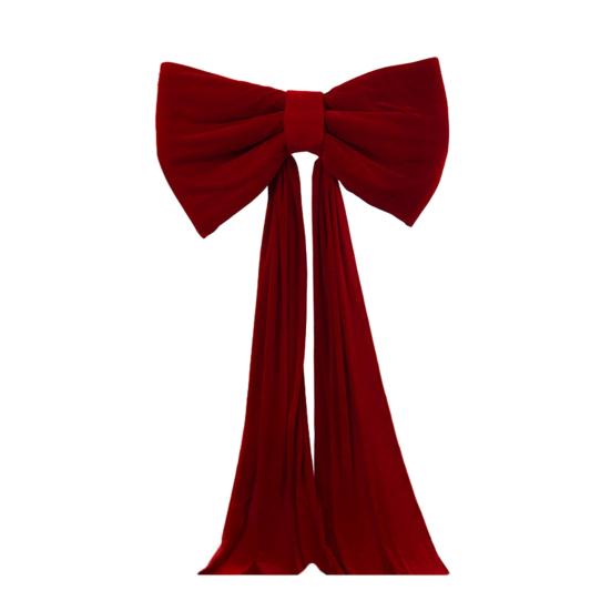 Очень большой бант Большие бархатные рождественские банты Верхушка для елки Праздничное украшение Бант Декор для вечеринки для помещений и улицы Многоразовый