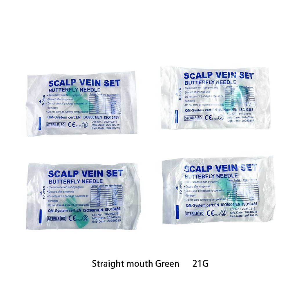 100 PCS/Disposable Straight Mouth Butterfly Infusion Needle Double Wing Infusion Needle Pet Care Room Animal