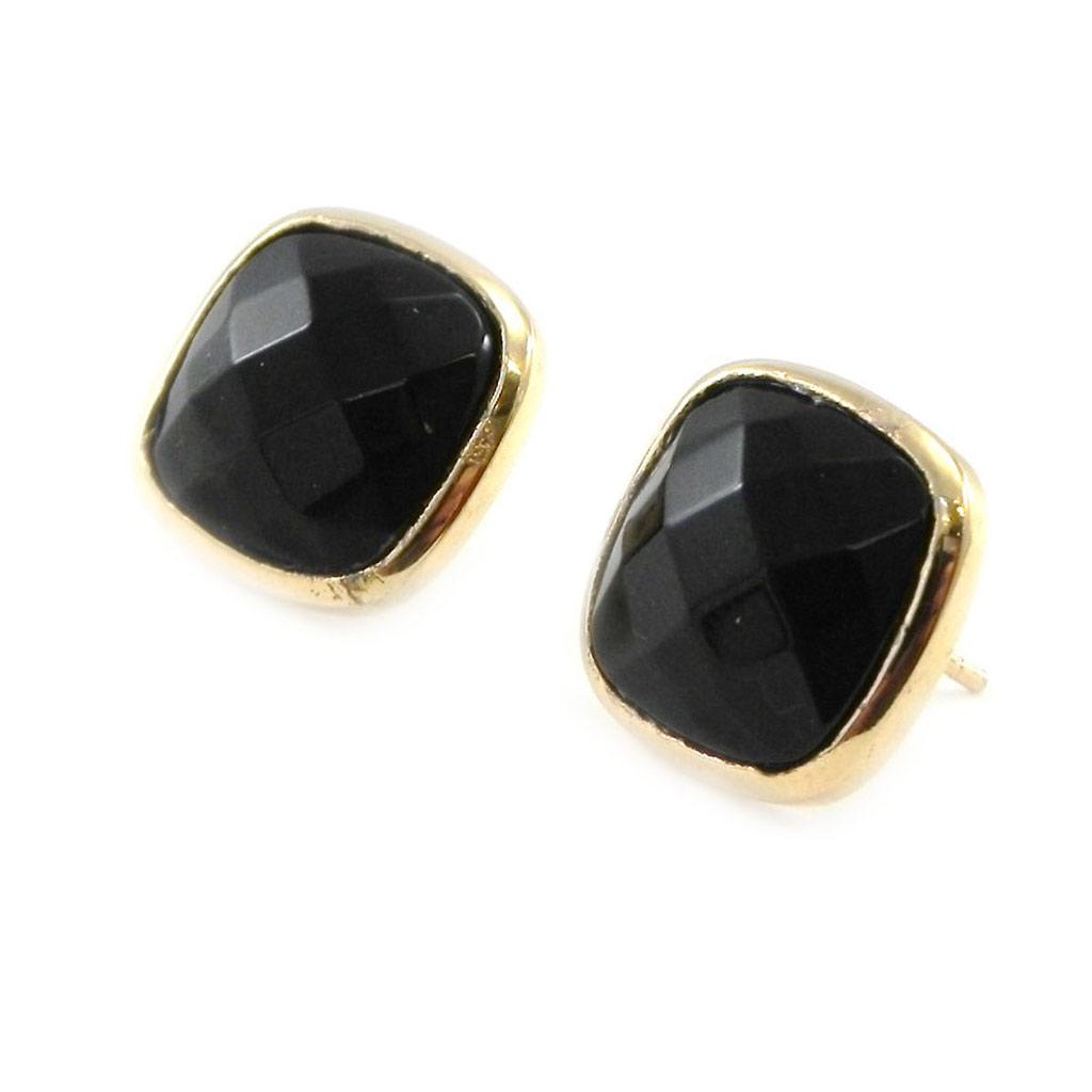 Les Trésors De Lily [G7605] - Black Gold Plated 'Linda' Earrings