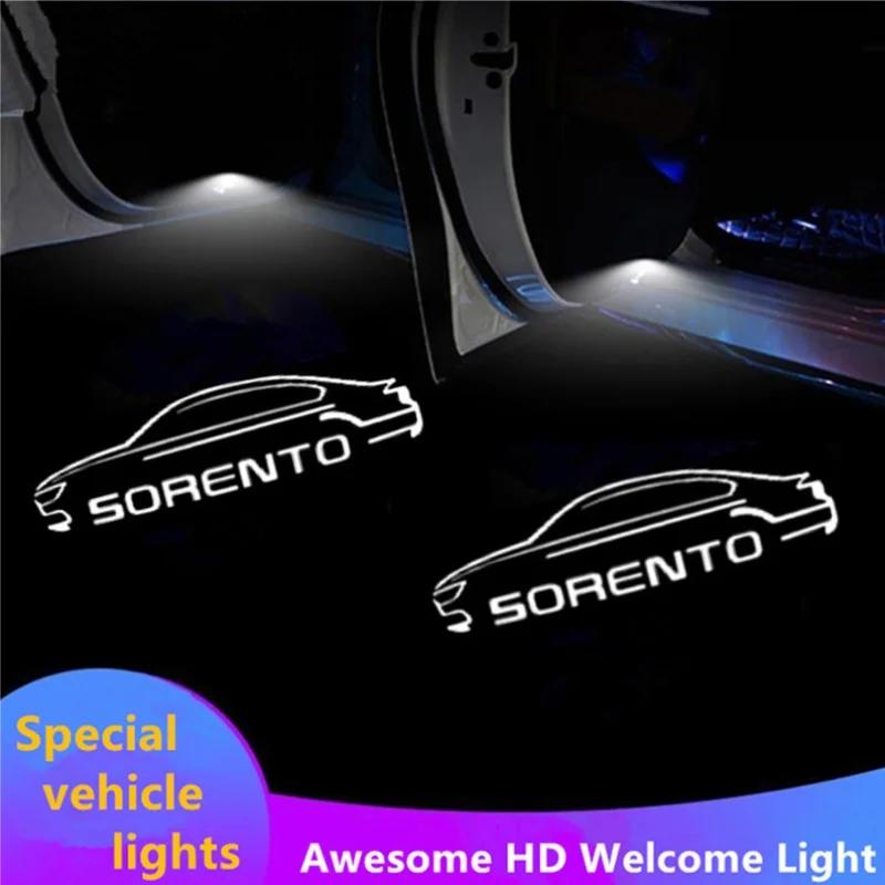 AANE1 Accessories For KIA Sorento UM (3th Gen) Prime 2015 2016 2017 2018 2019 2020 LED Car Door Projector Ghost Shadow Welcome Light