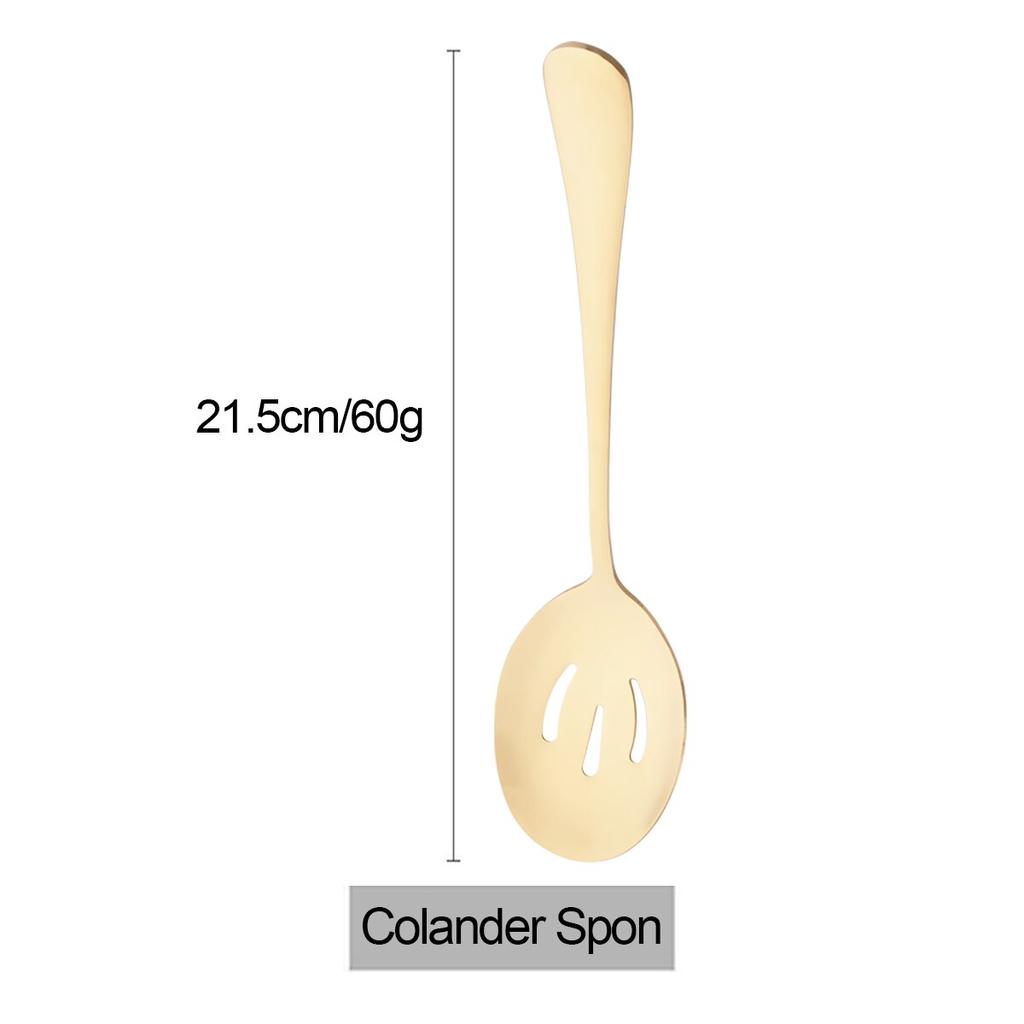 1 Pc Black Stainless Steel Soup Spoon Serving Spoon Colander for Dinner Household Public Dinnerware Salad Kitchen Tableware