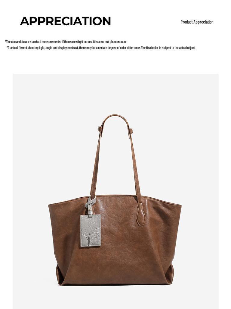 Женская сумка-тоут из натуральной кожи - Большая вместимость, Высокое качество, Сумка на плечо для поездок на работу 2025