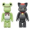 Лягушонок Пиклс Черный Кот Пьер Набор Приблизительно Полных Фигурок BE@RBRICK & NY@BRICK 100% 2, Высотой 70мм/65мм, Не Масштабные, Окрашенные,