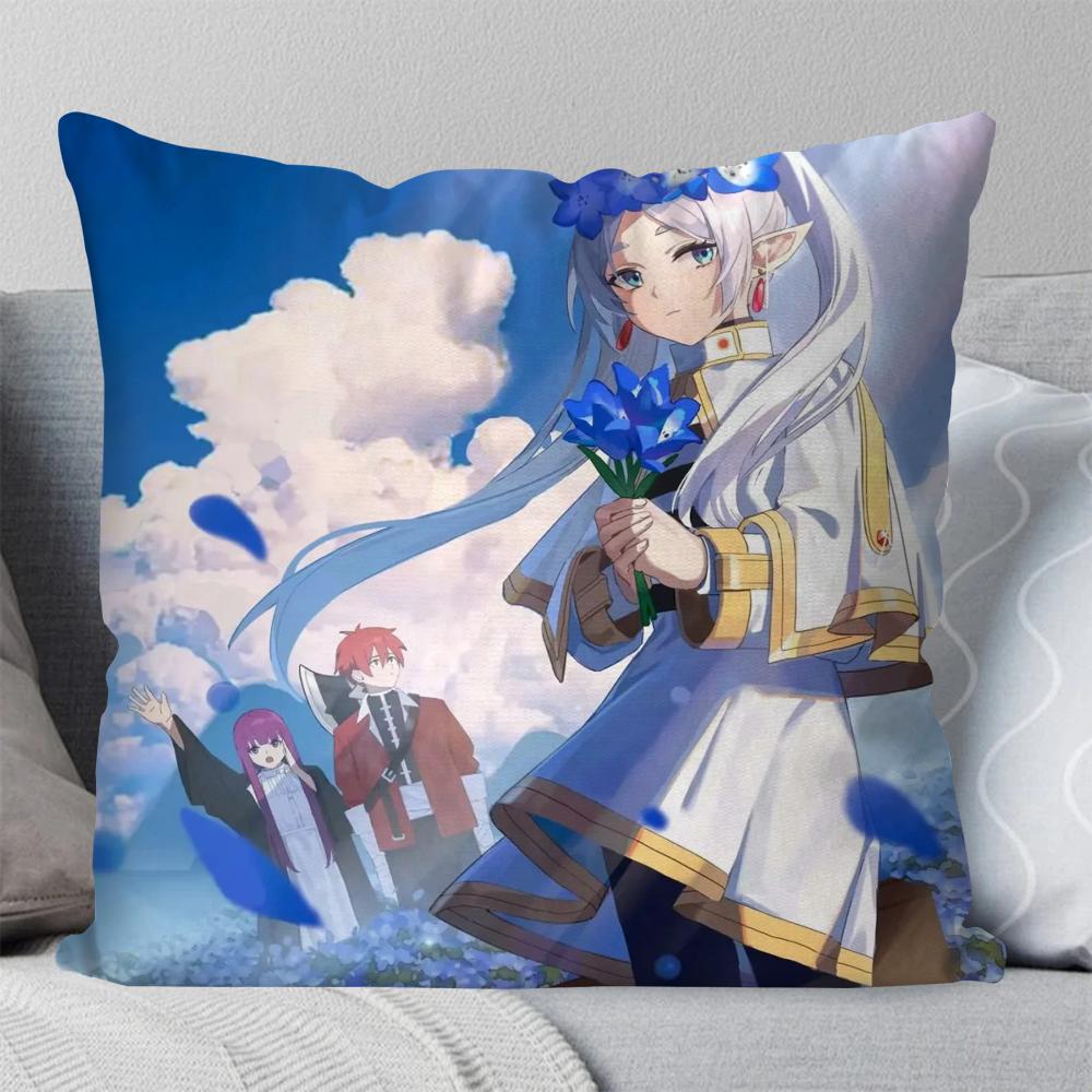 Аниме Фрирен, превыше конца путешествия, Наволочка, Квадратная подушка, Спальня, Диван, Отдых, Комфорт, Автомобиль, Гостиная, Домашний декор 40X40