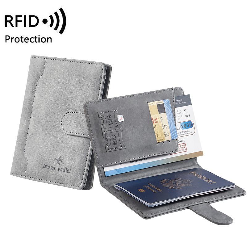 RFID Обложка для паспорта Чехол Обложка для паспорта Многофункциональный кошелек для паспорта ID Держатель кредитной карты Дорожный кошелек Дорожные аксессуары