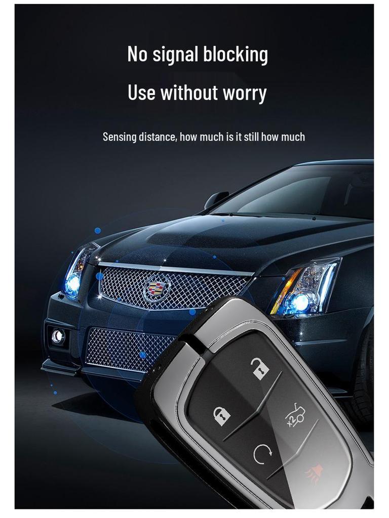 Премиальный металлический чехол для ключа Cadillac XT5, CT5, XT4, XT6, CT6, XTS, ATSL, CT4