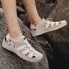 Summer New Handmade Mesh Breathable Shoes Fashionable Men Comfortable Outdoor Mountaineering and Wading Quick Drying Beach Shoes