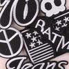Embroidery English Letters Black and White Patch Sticker Clothing Accessories Badge Embroidery Badge Embroidery Cloth Sticker