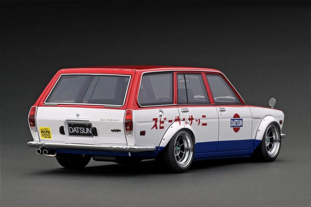 ignition model scale Datsun Bluebird Finished Model TK.Company 1/18 (510) Wagon, Red/White/Blue,