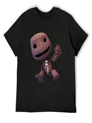 LBP Sackboy Футболка Роскошная футболка Хлопок Мужская футболка Мужская футболка Роскошная одежда Мужчины