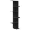 Black Minimalist Corner Bookshelf for Display and Storage for the Corners of Bedrooms, Living Rooms and Beyond