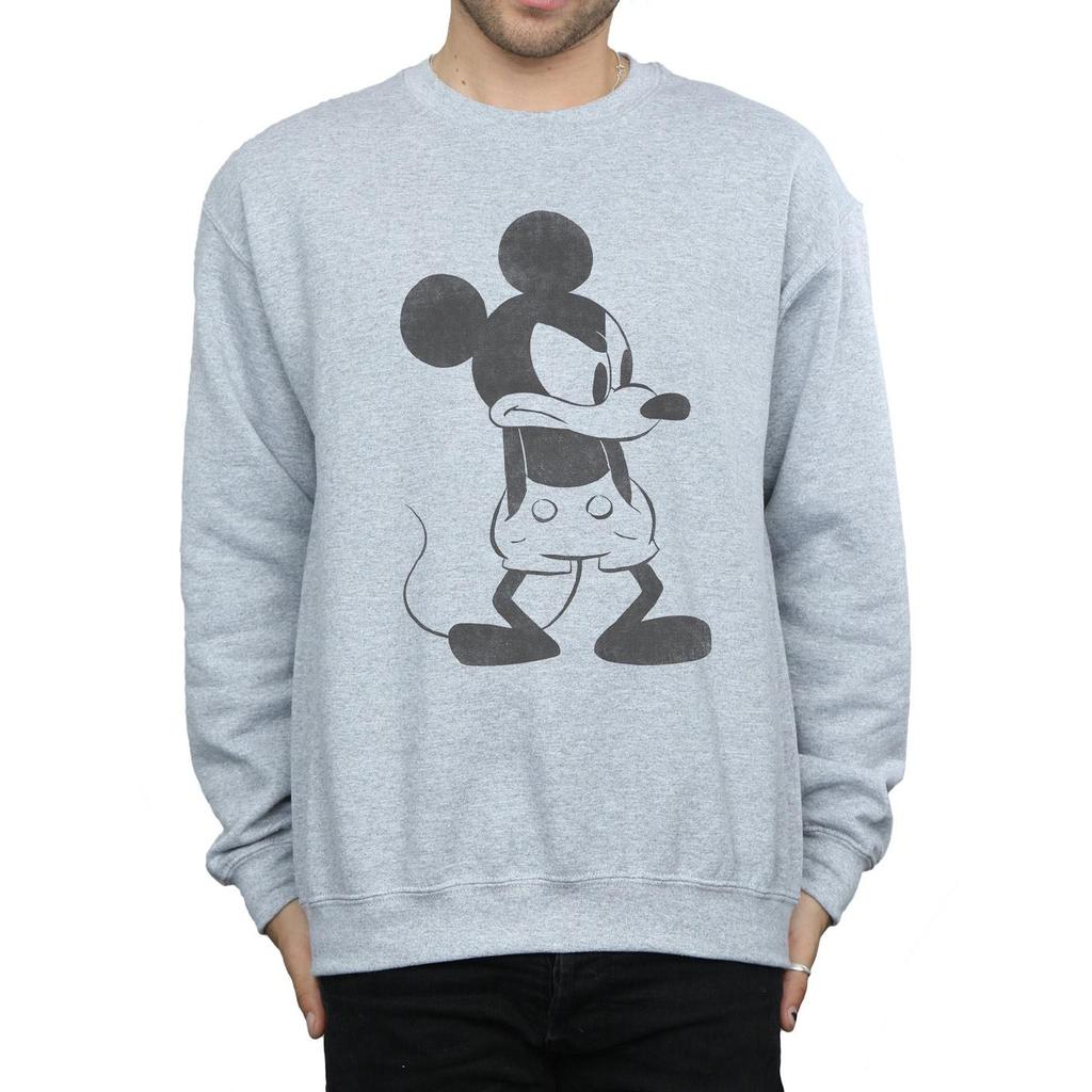 Disney Mens Mickey Mouse Angry Sweatshirt