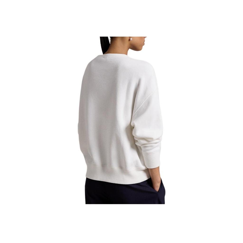Polo Ralph Lauren Женская толстовка с длинным рукавом, свободного кроя, с круглым вырезом и принтом животных, Белый WMPOKNINFB20741-100