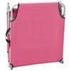 Folding Sun Lounger Steel and Fabric Pink