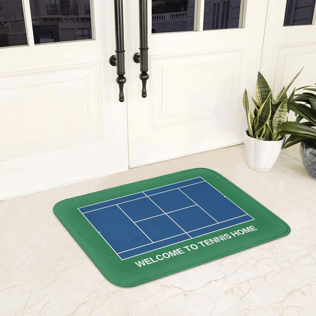 Tennis Court Pattern Anti-slip Doormat Floor Mat Cushion Carpet Rug for Kitchen Entrance Home Bedroom Footpad Mats