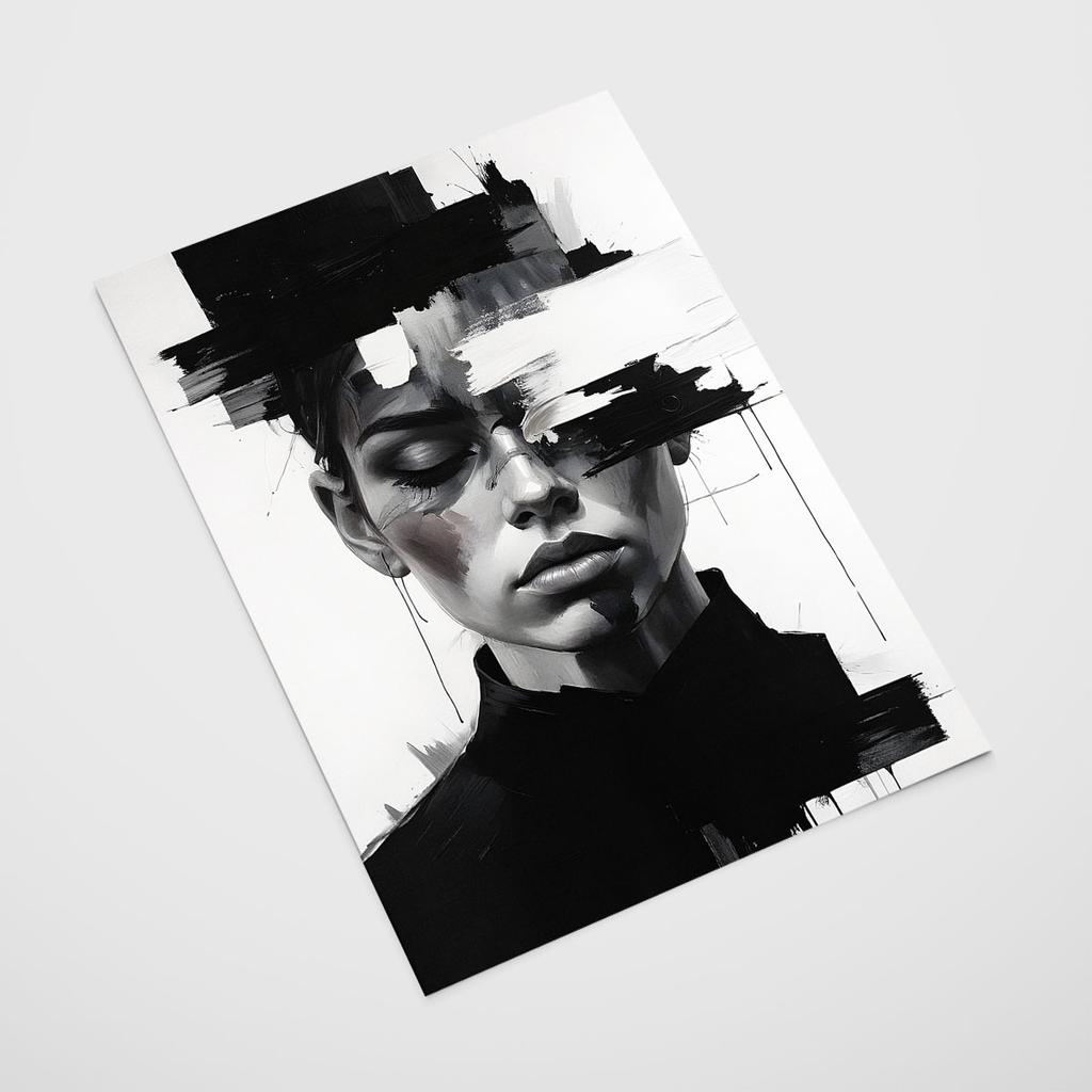 Plakat abstrakcyjny portret