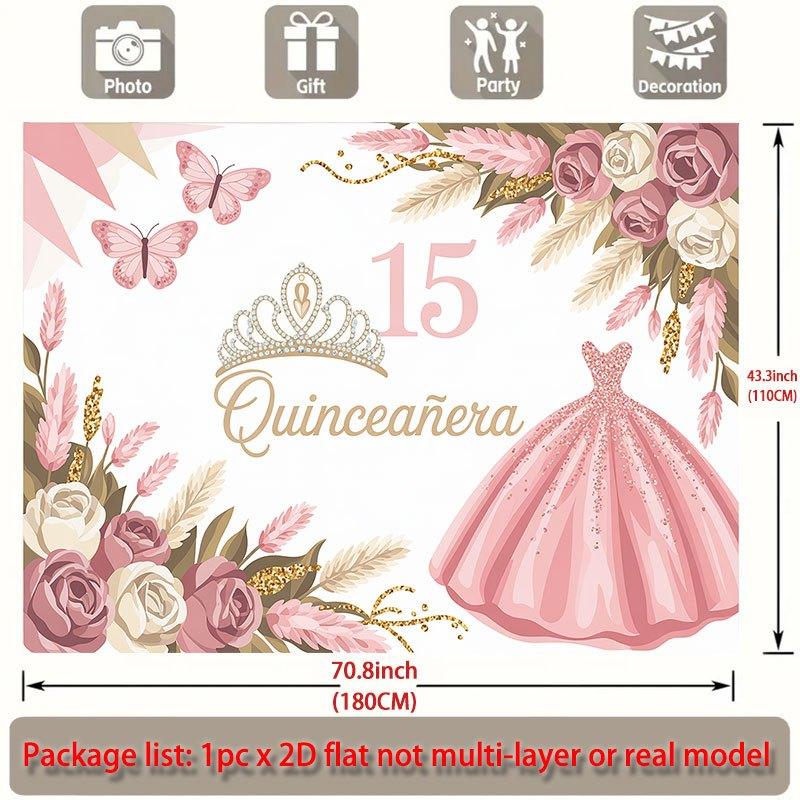 Party Backdrop Flat Quinceaera Events Wedding Coming Ceremony Four Season Entryway Photo Booth Background Front Door Decor