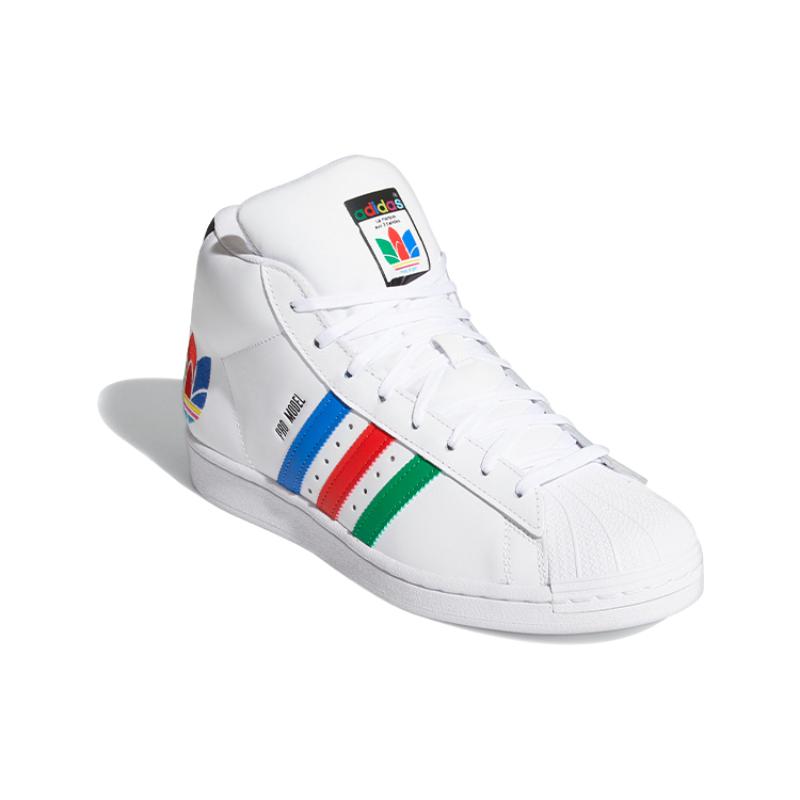adidas Кроссовки Pro Model 'Colorful Trefoil Cloud White' FX0183