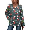 Women's Casual And Fashionable Christmas Print Long-Sleeved Top