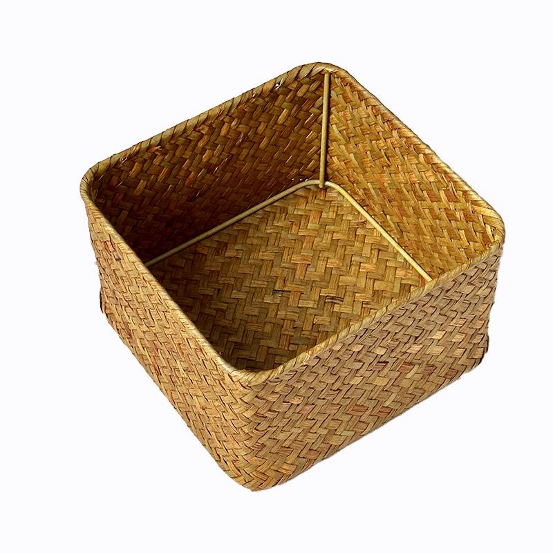 Плетеная вручную корзина из ротанга для хранения закусок и всякой всячины