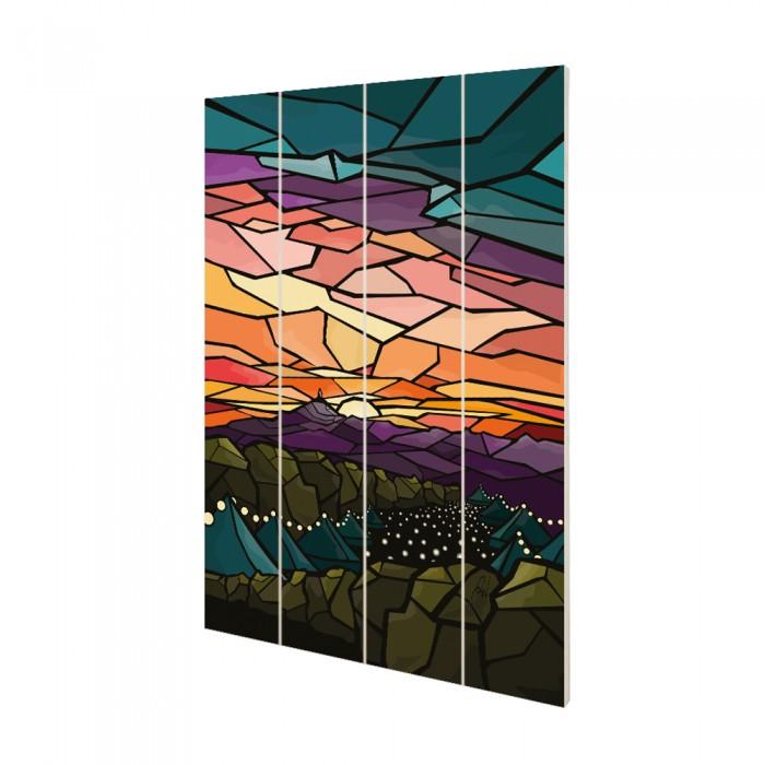 Джорджина Уэстли Гластонбери Витраж Деревянная доска