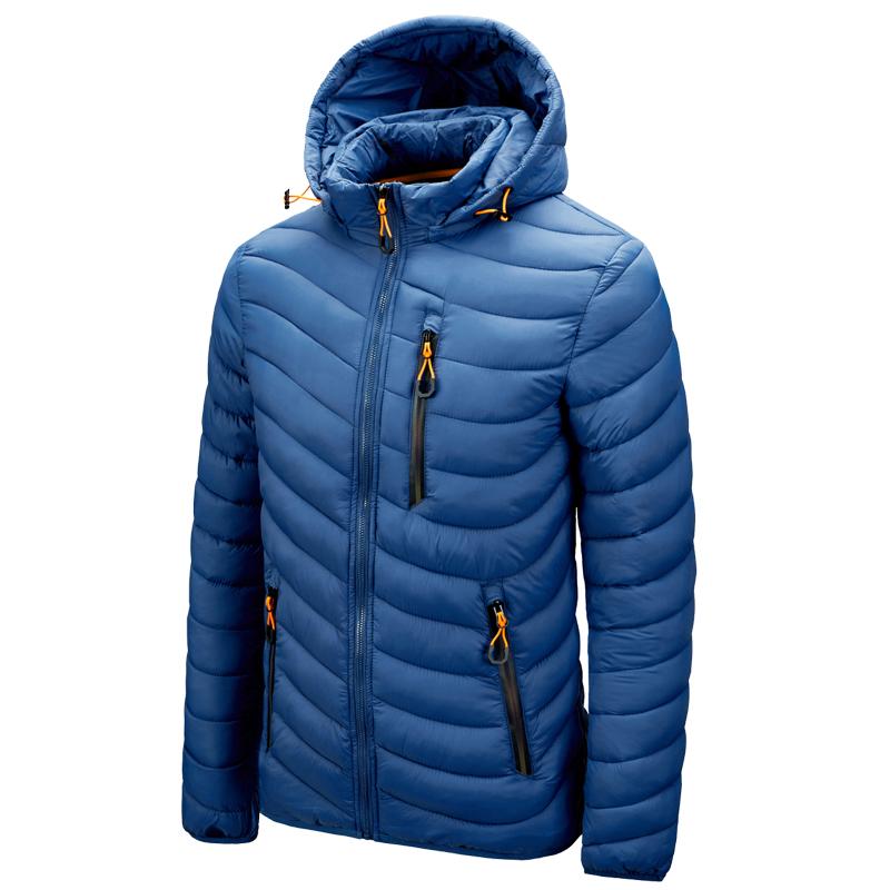 2023 Men New Warm Waterproof Parkas Jacket Coat Mens Hooded Casual and Lightweight Cotton Jacket Outwear Detachable Hat Outfits Parkas Coat Male